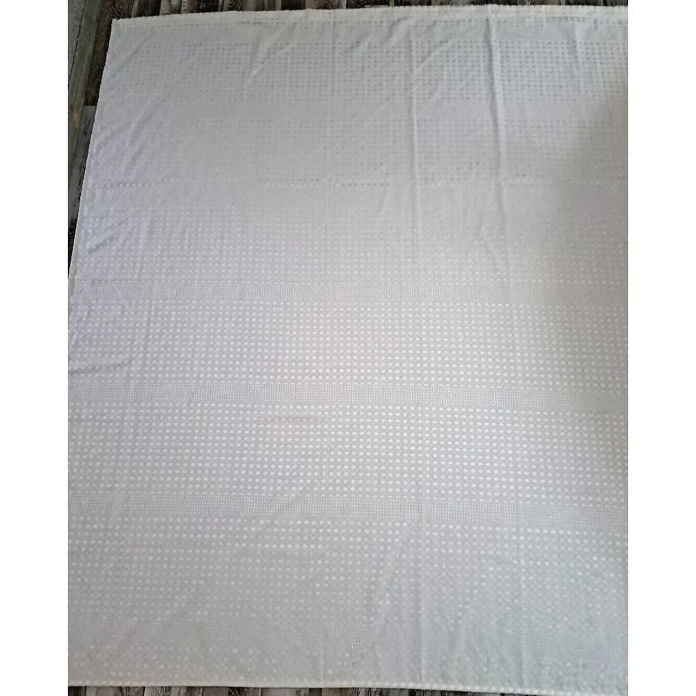 Huntington Home Fabric Shower Curtain Light Purple Lavender Polka Dot Chic
